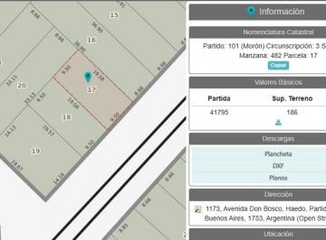 Terreno · 110m² · Terreno en Venta Haedo - Av Don Bosco