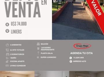 Departamento · 47m² · 3 Ambientes · Depto. 3 Amb en Planta Baja B°kennedy Nuevo Valor!