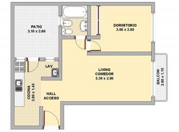 Departamento de 2 ambientes, San Cristobal · San Cristobal Venta Dos Ambientes con Patio, Balcon y Baulera Independiente