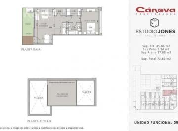 Departamento · 62m² · 2 Ambientes · Departamento en Planta Baja con Patio