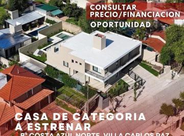 Casa · 350m² · 7 Ambientes · 1 Cochera · Venta Casa de Categoría a Estrenar con Piscina Infinita, Quincho y 4 Dorm. en Costa Azul Norte