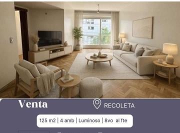 Departamento · 103m² · 4 Ambientes · Venta, Departamento 4 Amb en Recoleta Piso Alto Excelente Ubicación