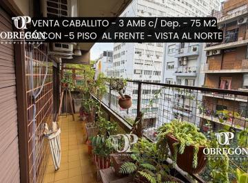 Departamento · 75m² · 3 Ambientes · Venta 3 Ambientes con Balcón y Dependencia | Pleno Caballito