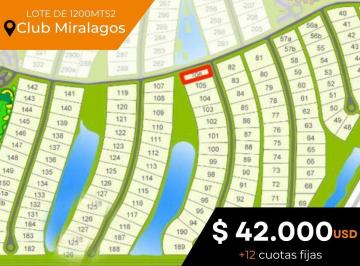 Terreno · 1200m² · Terreno en Venta - 1200 m² - Club Miralagos [financiado]