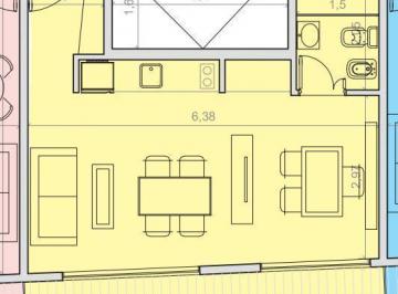 Departamento · 27m² · 1 Ambiente · Departamento en Humboldt 600 a Estrenar