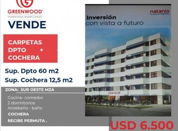 Departamento · 60m² · 2 Dormitorios · 1 Cochera · Greenwood Vende Carpetas Natania Dpto + Cochera