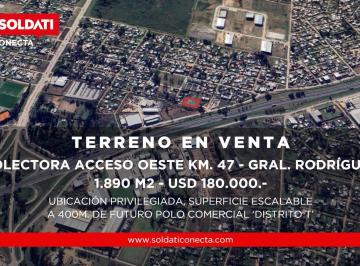 Terreno · 1890m² · 6 Terrenos en Venta - Colectora Acceso Oeste, General Rodriguez
