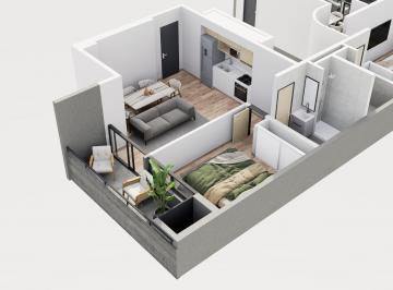 Departamento de 2 ambientes, Tres de Febrero · Dos Ambientes en Construcción - Centro Sáenz Peña