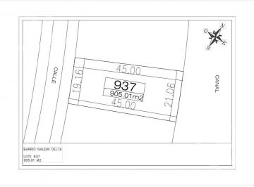 Terreno · 905m² · Venta Lote Al Rio con Amarra en Naudir Etapa 3. Oportunidad Real 905 m² Etapa 3