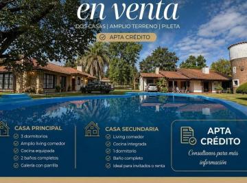 Quinta vacacional · 1350m² · 4 Ambientes · 1 Cochera · Venta Casa 4 Ambientes con Pileta + 2 Ambientes La Reja