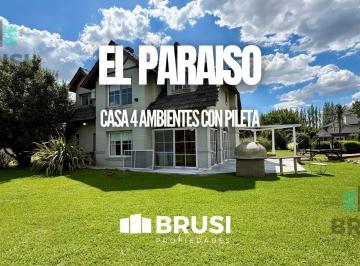 Casa · 130m² · 4 Ambientes · 2 Cocheras · Casa en Venta en El Barrio El Paraiso - 4 Ambientes - 3 Lotes