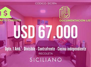 Departamento · 40m² · 1 Ambiente · Departamento en Recoleta