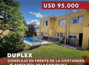 Casa · 82m² · 4 Ambientes · 1 Cochera · Venta Dúplex 2 Dorm. y Pileta Sobre Costanera con Vista Al Lago en Santa Rita - Carlos Paz