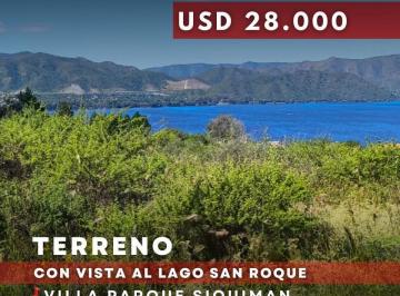 Terreno · 1500m² · Venta Terreno de 1.500 m² con Vista Al Lago San Roque a 1 Km de Ruta 38 en Villa Parque Siquiman