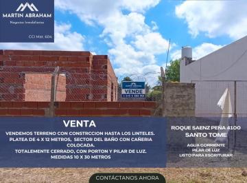 Terreno , Santo Tomé · Vendemos Lote con Construccion