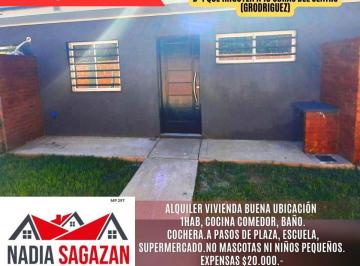 Casa de 2 ambientes, General Rodríguez · Casa con 60 m² en Alquiler, 1 Habitación, General Rodríguez