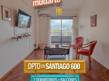 Departamento · 1m² · 2 Dormitorios · Alquiler Temporario Dpto. Amoblado 2 Dorm. con Balcones en Santiago Al 600