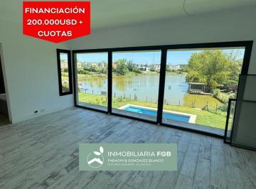 Casa · 240m² · 5 Ambientes · 6 Cocheras · Casa a La Laguna en Venta en Barrio Norte El Cantón | 4 Dorm. | Pileta | Gran Espejo | Financi