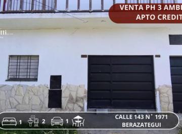 PH de 2 ambientes, Berazategui · Venta PH 3 Ambientes Apto Credito con Patio, Quincho y Cochera - Berazategui