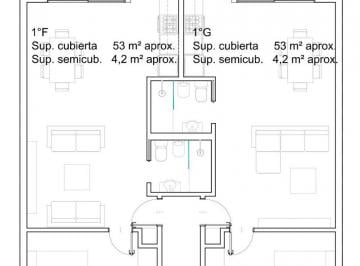 Departamento de 2 ambientes, Luján · Departamento 2 Ambientes; Emprendimiento Lojaes 2 - Luján