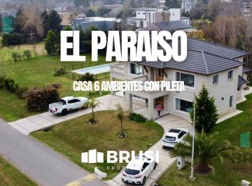 Casa · 400m² · 6 Ambientes · 2 Cocheras · Casa 6 Ambientes con Doble Lote y Pileta en Venta - Barrio El Paraiso - Guernica