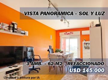 Departamento · 62m² · 3 Ambientes · 3 Amb. 62 m², Vista Panor. Luz y Sol, Palermo/colegiales.
