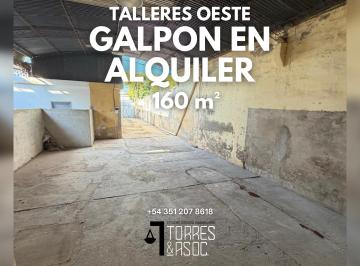 Bodega-Galpón de 3 ambientes, Córdoba · Galpón en Alquiler en Talleres Oeste – 5 m Altura – Acceso Amplio