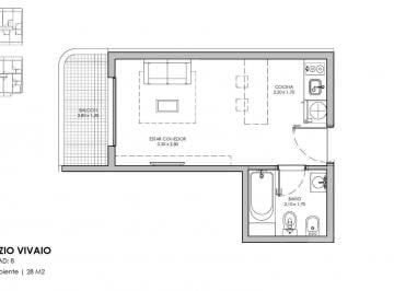 Departamento · 28m² · 1 Ambiente · Spazio Vivaio – Ingresá Al Pozo con Usd15.000