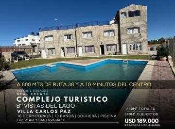 Hotel · 340m² · 15 Ambientes · Venta Complejo Turístico 5 Duplex (30 Plazas) y 850 m² Terreno en Vistas del Lago - Villa Carlos Paz