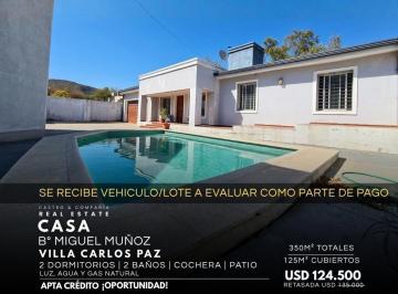 Casa · 125m² · 4 Ambientes · 1 Cochera · Venta Casa de 2 Dorm. con Pileta y Calefacción Central en Miguel Muñoz, Villa Carlos Paz