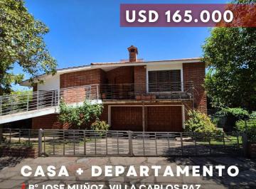 Casa · 180m² · 8 Ambientes · 1 Cochera · Venta Casa de 3 Dorm. con Departamento en Barrio José Muñoz, Villa Carlos Paz