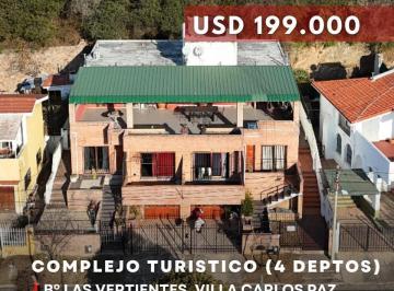 Hotel · 454m² · 12 Ambientes · 4 Cocheras · Venta Complejo Turistico de 4 Departamentos con Vista Panorámica en Las Vertientes, Villa Carlos Paz