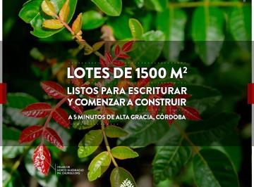 Terreno · 1555m² · Lotes - Monte & Manto - Anisacate