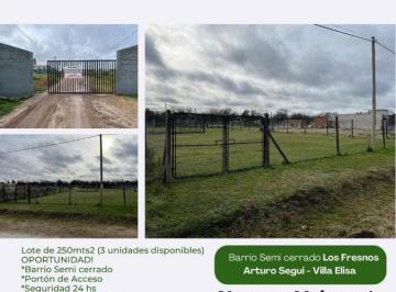 Terreno · 250m² · Lotes en Venta Barrio Semi Cerrado Los Fresnos