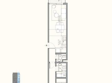 Venta departamento 2 ambientes en pozo, etapa preventa en Palermo Hollywood, sal · Departamento 2 Ambientes Al Frente Pasante con Balcon | Unidad 3° 01