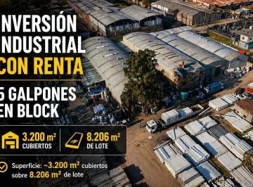 Bodega-Galpón · 3200m² · 4 Cocheras · Venta en Block 5 Galpones Oportunidad 9 de Abril Rentado