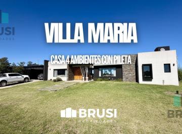 Casa · 150m² · 4 Ambientes · 4 Cocheras · Casa en Venta en Estancia Villa Maria - 4 Ambientes con Pileta - Sector Arroyito