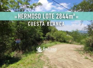 Terreno , Cuesta Blanca · Gran Terreno Cuesta Blanca - 500 m del Río!