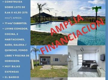 Casa · 77m² · 3 Ambientes · 1 Cochera · Casa en Venta en Oasis de San Vicente con Piscina