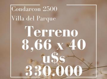 Terreno · 340m² · Terreno en Venta en Condarco 2500, Villa del Parque