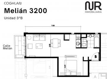 Departamento de 1 ambiente, Belgrano · Dpto a Estrenar con Balcón Al Frente | 42,21 m² | 1,5 Ambientes | Coghlan