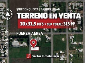 Terreno · 315m² · Terreno en Reconquista