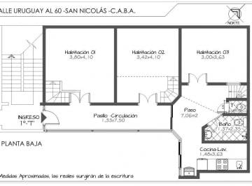 Departamento · 91m² · 5 Ambientes · Departamento 5 Ambientes 91 m² - Uruguay Al 100 - B° San Nicolás
