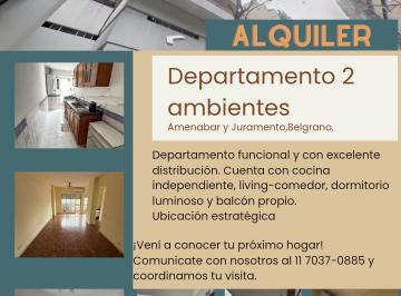 Departamento de 2 ambientes, Belgrano · Departamento en Alquiler Amenabar y Juramento