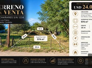 Terreno · 974m² · Terreno 900 m² - Arroyo de Los Patos - Traslasierras