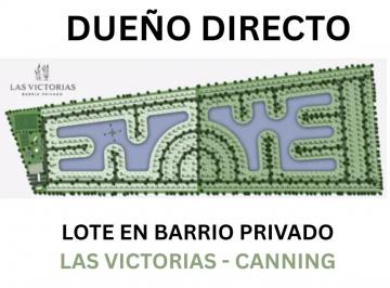 Terreno , Ezeiza · Venta Dueño Directo - Terreno de 602 m² en Barrio Las Victorias. Acepto Financia