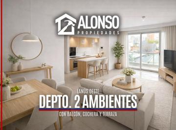 Departamento · 50m² · 2 Ambientes · 1 Cochera · Venta - Departamento 2 Ambientes Cochera - Lanús
