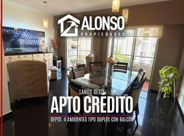 Departamento · 95m² · 4 Ambientes · 1 Cochera · Venta - Depto. Tipo Duplex 4 Ambientes con Balcón - Lanús