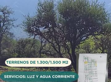 Terreno · 1200m² · Oportunidad Terrenos en Carpinteria, Villa de Merlo (San Luis)