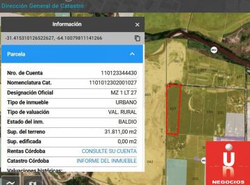 Terreno , Córdoba · Venta Terreno en Zona Polo 52 – Infinito Race Track – Cordoba Motors – 31.800 m² Manzana 001 Lote 27